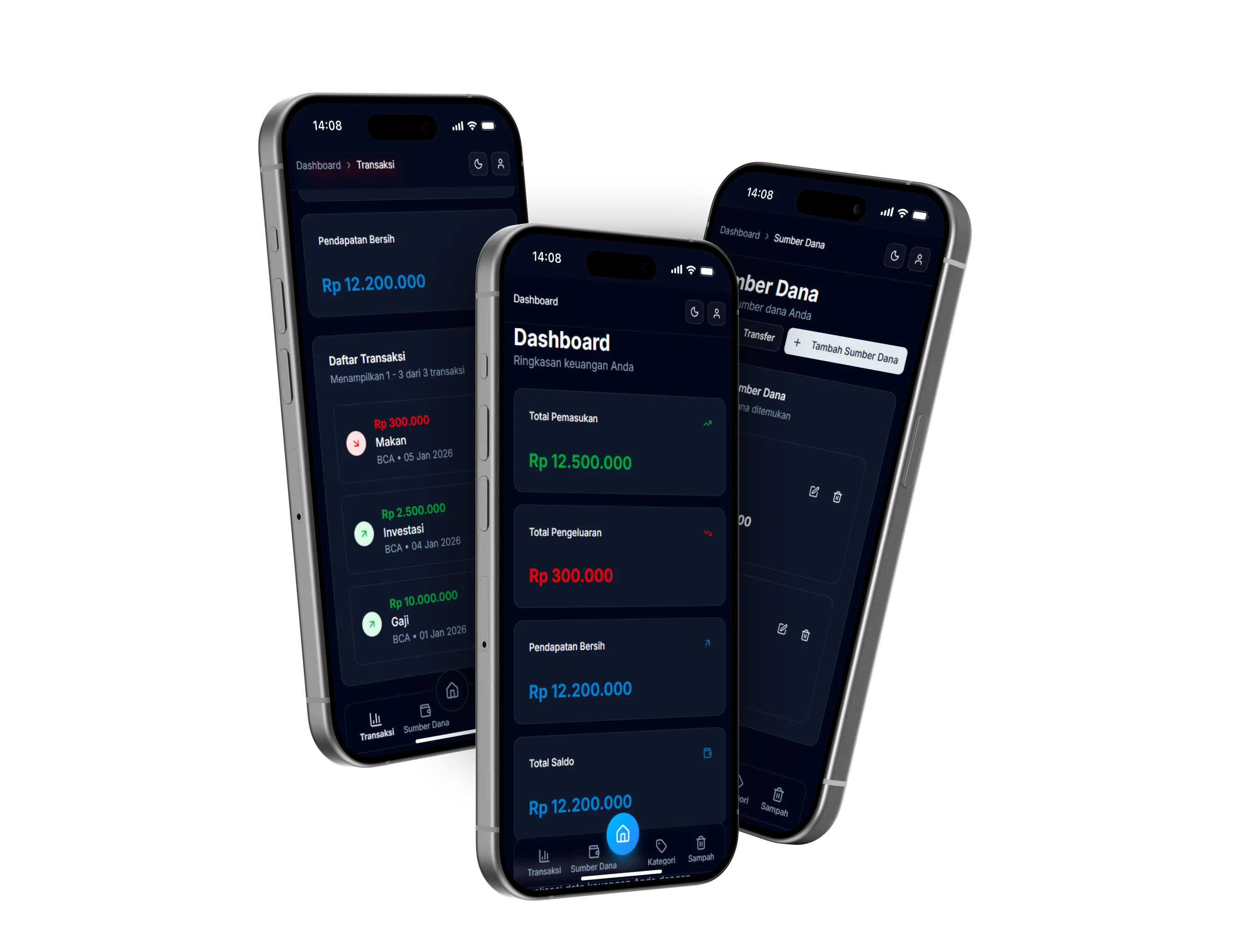 Finance Track App Interface
