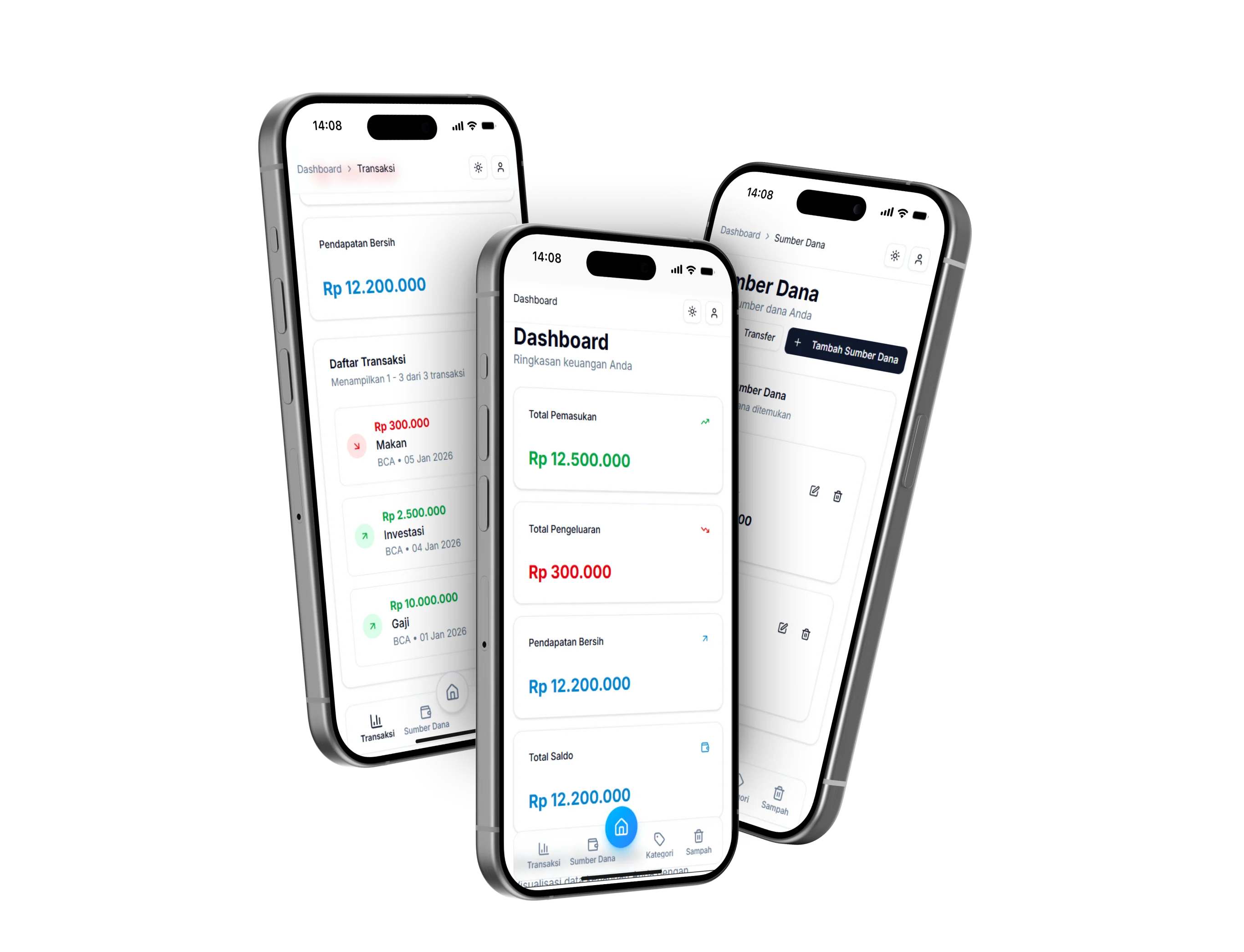 Finance Track App Interface